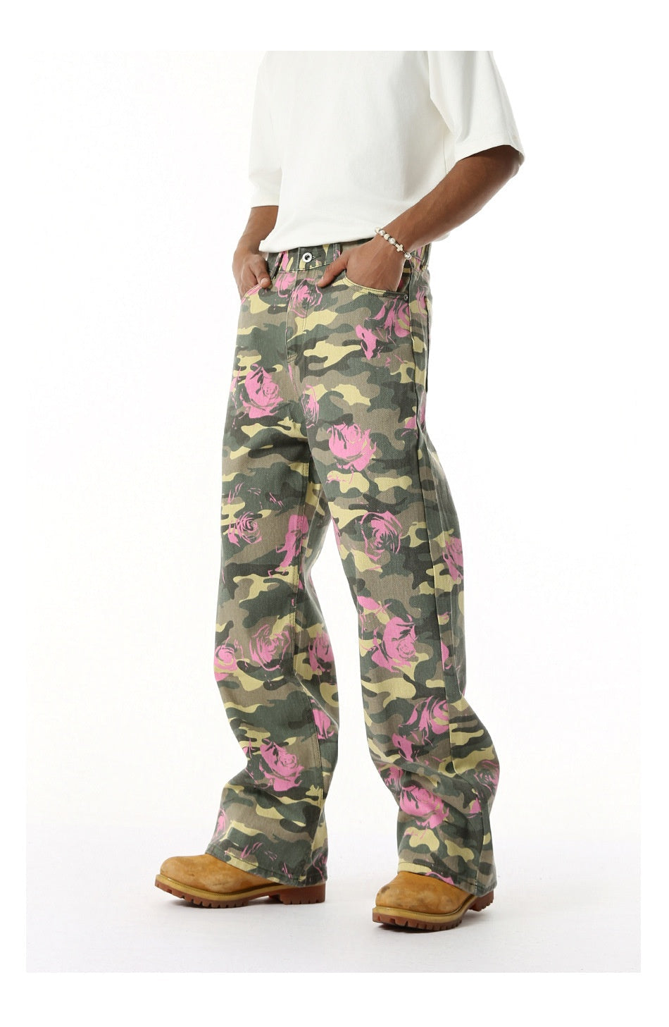 PINK CAMOUFLAGE DENIM