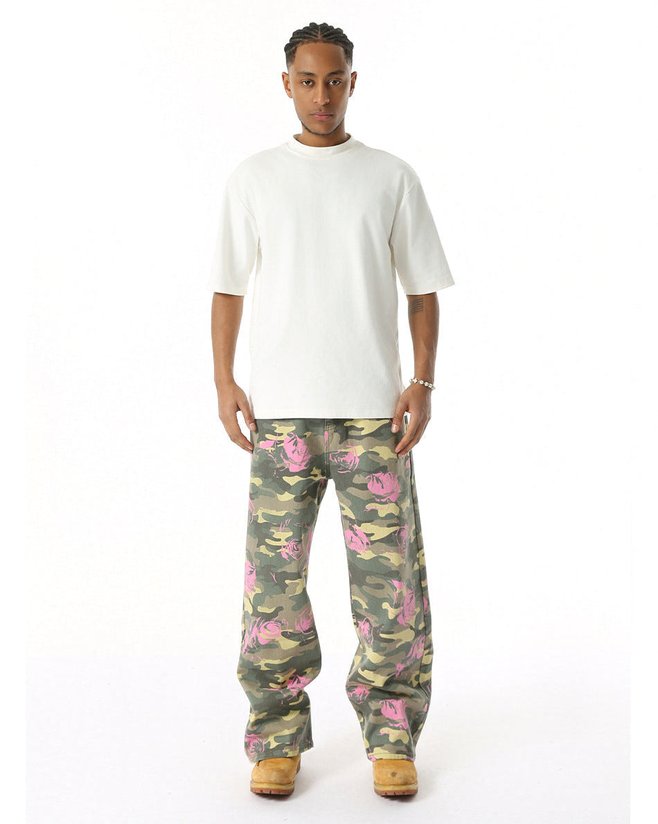 PINK CAMOUFLAGE DENIM