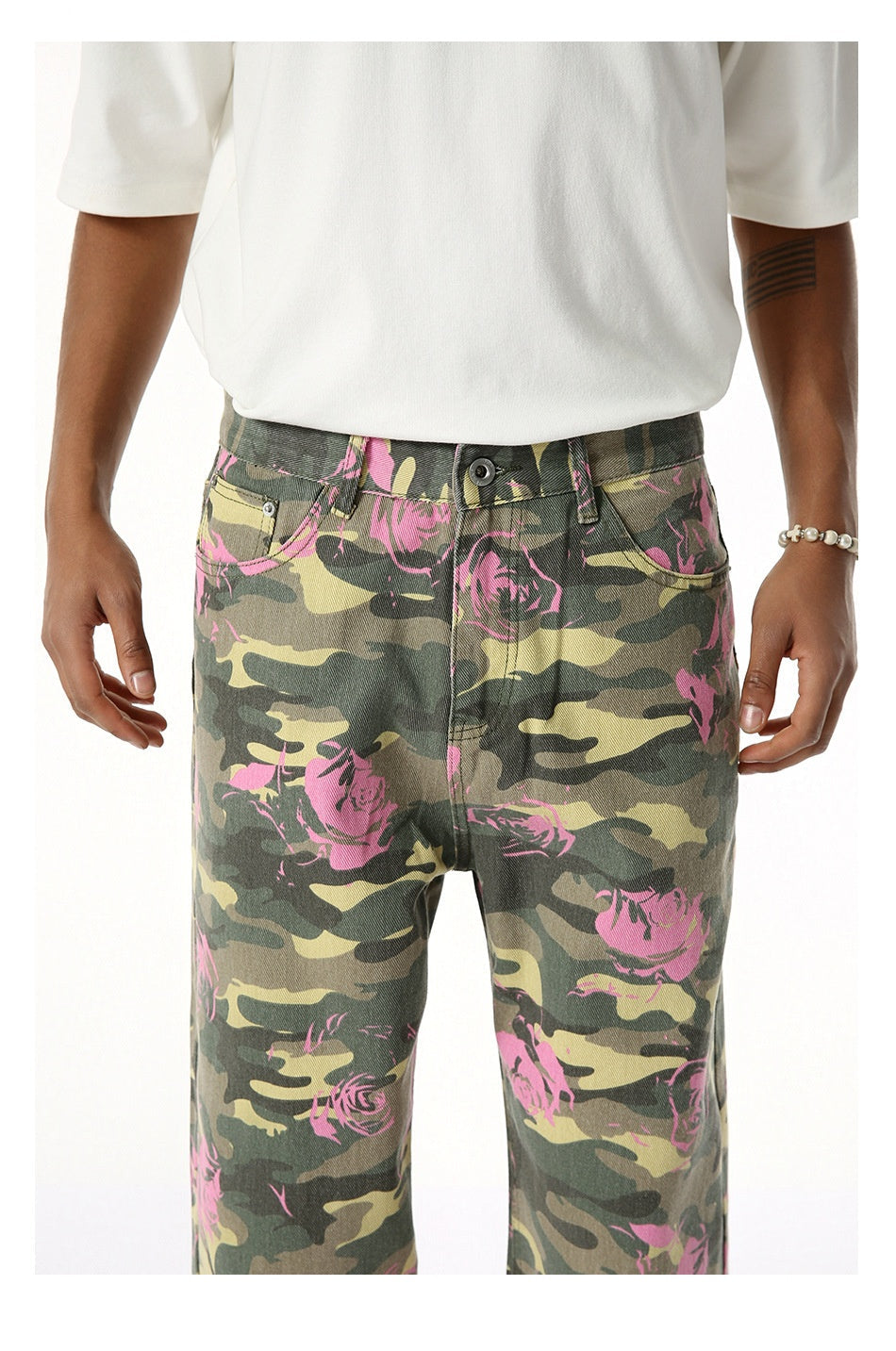 PINK CAMOUFLAGE DENIM